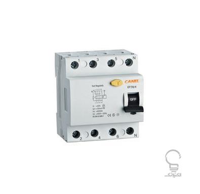 کلید محافظ جان RCCB و 4 پل نول دار 63 آمپر 30mA حساسیت کانل